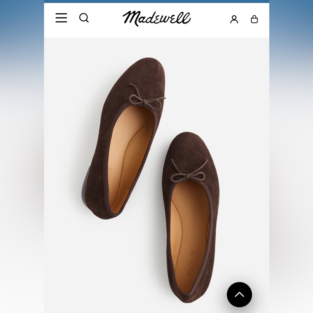 Madewell Chocolate Brown Suede Ballet Flats